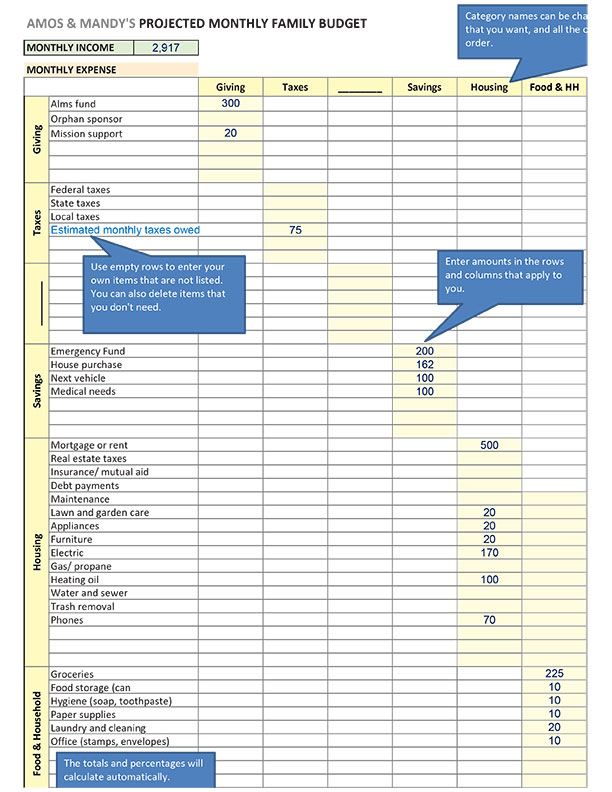 Budget Planner Example