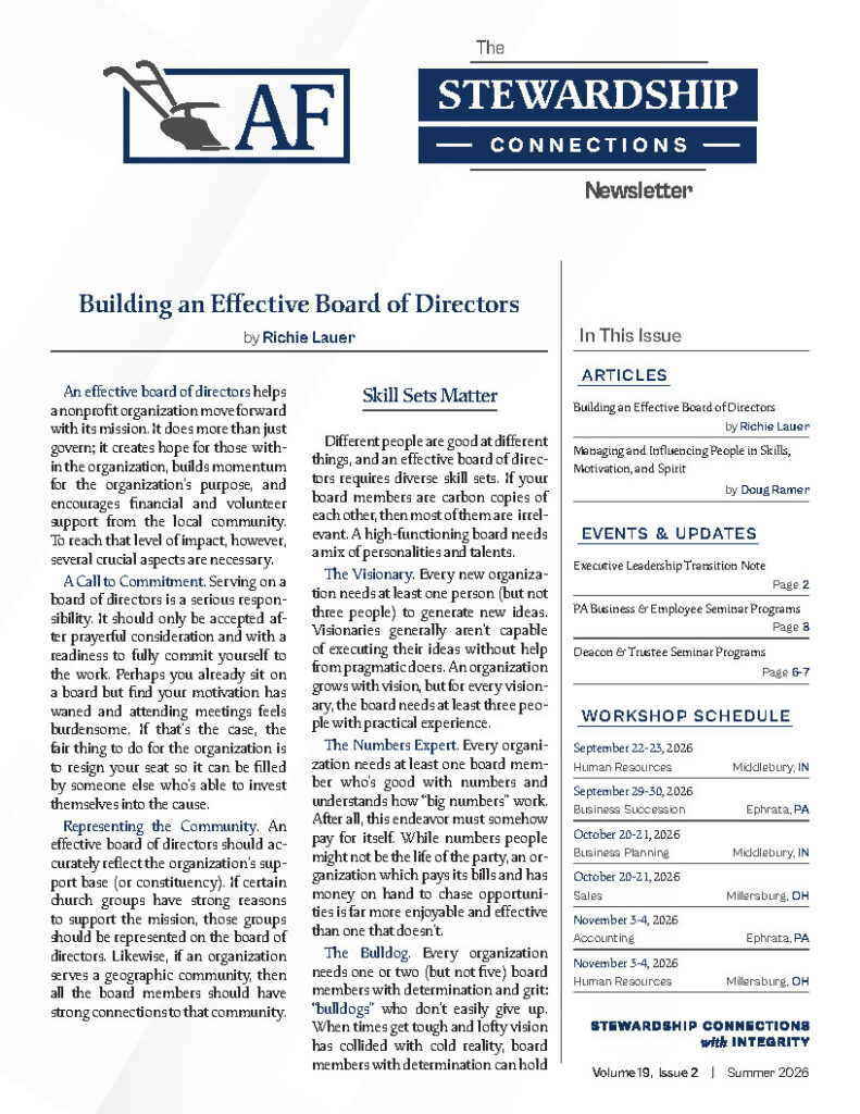Anabaptist Financial: Stewardship Connections with Integrity
